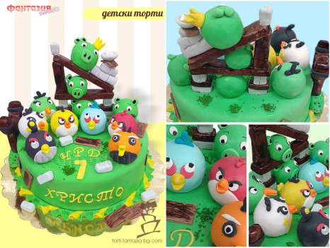 Детска торта Angry Birds