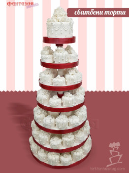 Сватбена композиция торти на седем етажа