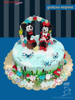 Детска торта Мики и Мини Маус