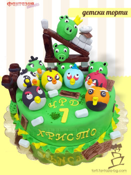 Детска торта Angry Birds